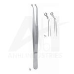 ANHI Forceps Curved 16cm Suture And Membrance Forceps 2,2 mm <br>(AI-C-085-16)