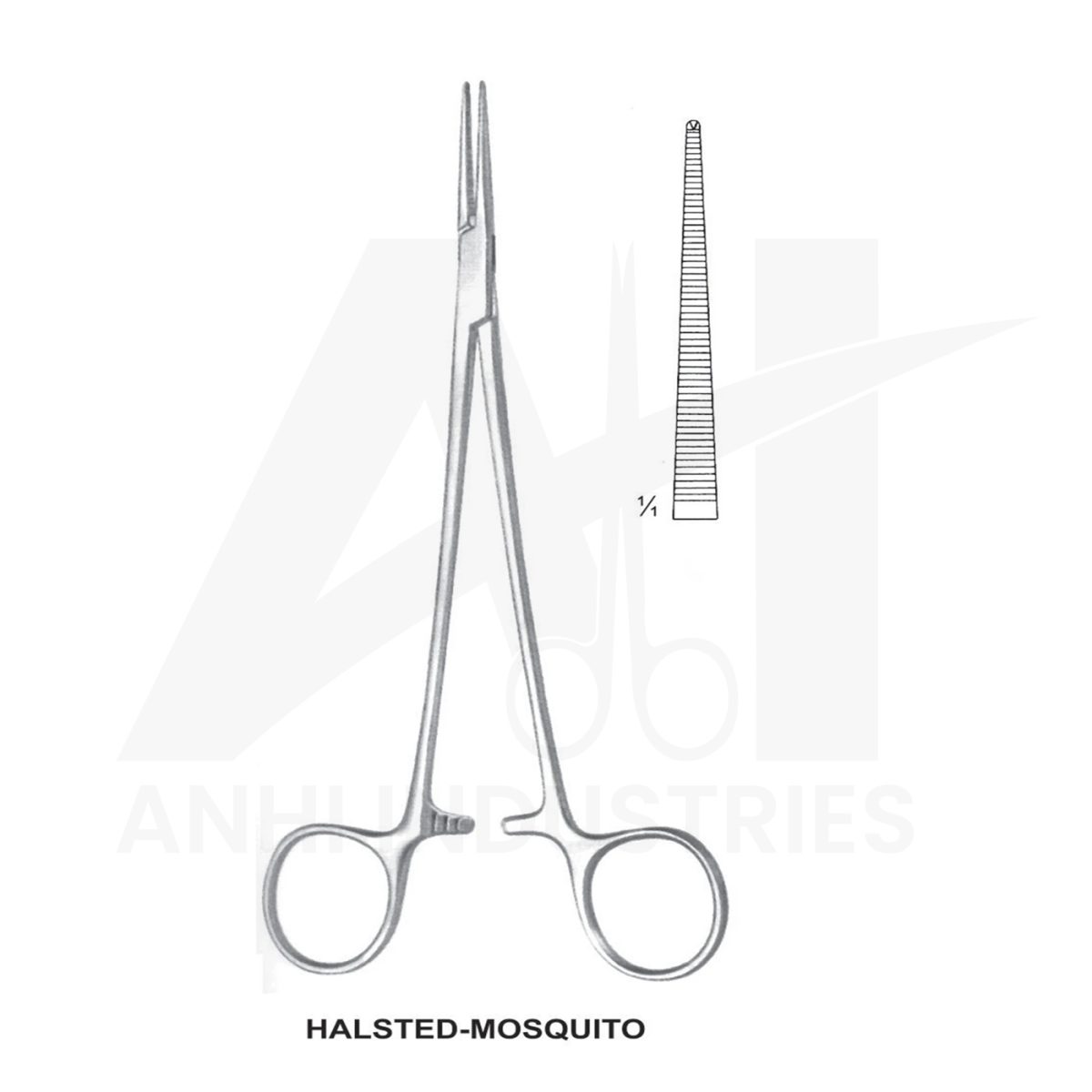 Halsted-Mosquito Artery Forceps, Str, 1X2 Teeth, 21cm (AI-52-798 ...
