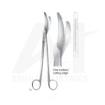 Episiotomy Scissors, One Toothed Cutting Edge, 24cm <br> (AI-30-446A)