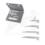 Laryngoscopes Miller Set Of 4 Blades With Battery Handle <br> (AI-158A-1850)