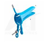 Single Use Cusco Vaginal Speculum With Permanent Smoke Pipe, Extra Large, Blue (Rocket Pattern) (AI-14-358)