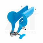 Reusable Collin Speculum With Tube Rings For Permanent Smoke Evacuation Tubing, Large, Blue (AI-E-14-475)