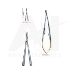 CASTROVIEJO NEEDLE HOLDER (AI-6320-18)18cm Curved Micro Needle Holder Forceps<br>