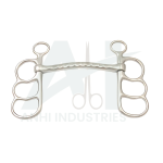BUTTERFLY 3-RING 16cm CHEEK, CURVED GROOVED MOUTH (Stainless Steel)  (AI-S-1112)