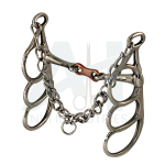 BUTTERFLY 3-RING 17cm CHEEK, COPPER MIDDLE LINK MOUTH  (Stainless Steel)  (AI-S-1117)