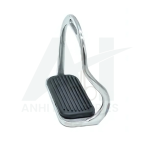 SAFETY STIRRUP (Stainless Steel) BLACK RUBBER PAD  (AI-S-1130)