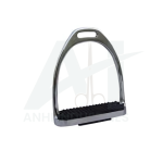 OVAL STIRRUP (Stainless Steel) BLACK RUBBER PAD  (AI-S-1131)