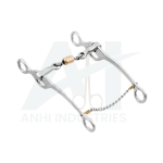 8-1/2” CHEEK BIT COPPER ROLLER HINGED MOUTH STAINLESS STEEL (AI-S-1166)