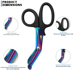 Anhi Tuff Cut EMT Trauma Shear 7.25″ – Rainbow Blades