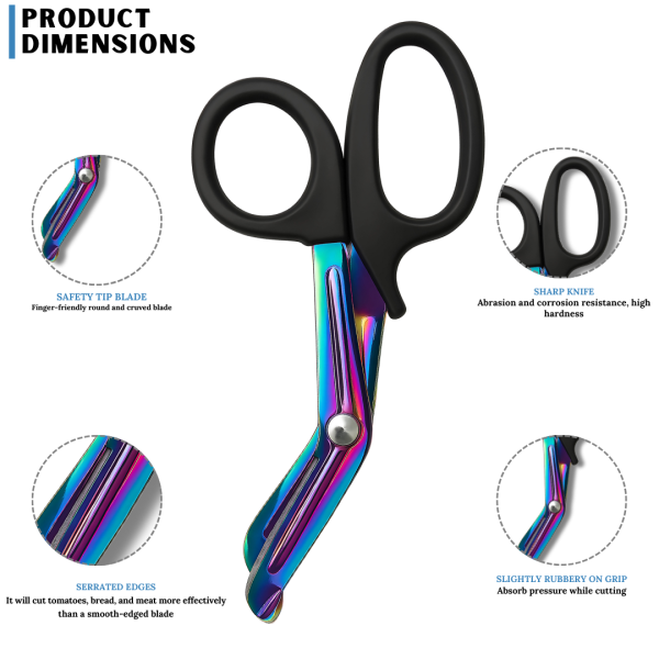 Anhi Tuff Cut EMT Trauma Shear 7.25″ – Rainbow Blades