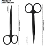 Set of Iris Scissor Black Titanium Coated (Straight, Curved) - Image 2