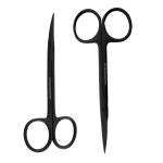 Set of Iris Scissor Black Titanium Coated (Straight, Curved)