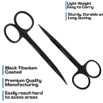 Set of Iris Scissor Black Titanium Coated (Straight, Curved) - Image 3