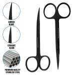 Set of Iris Scissor Black Titanium Coated (Straight, Curved) - Image 4