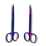 Muliticolor Iris Scisssor Straight/Curved