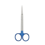 Blue Titanium-Coated Handle Iris Scissor
