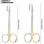 Iris Scissor One Handle Titanium Coated - Image 3