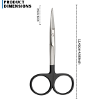 Black Titanium-Coated Handle Iris Scissor - Image 2