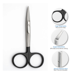 Black Titanium-Coated Handle Iris Scissor - Image 3