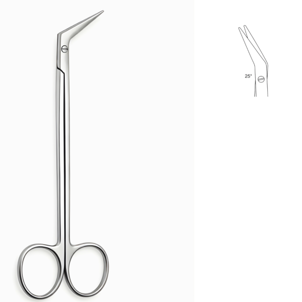 Debakey Scissors, 28cm- Angled 25 Degree