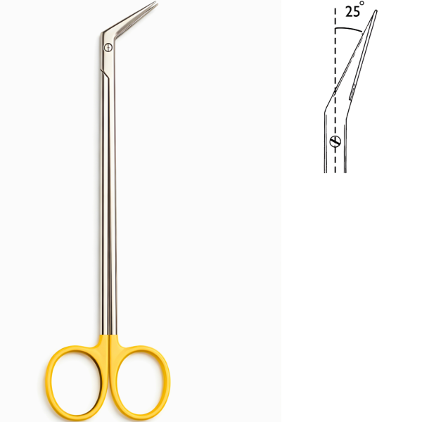 Tc-Debakey Vascular Scissors, Angled 25 Degree, 28cm