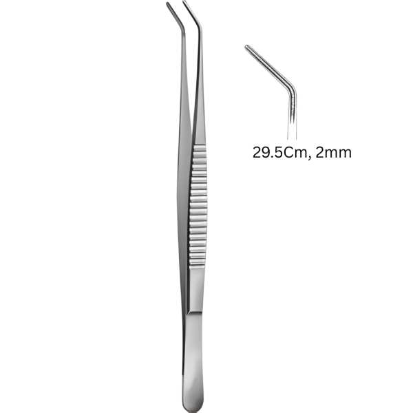 Debakey Atrauma Forceps, Angled, 29.5Cm, 2mm