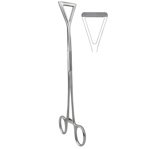 Scheibe Atrauma Organ Grasping Forceps 23Cm, Wide