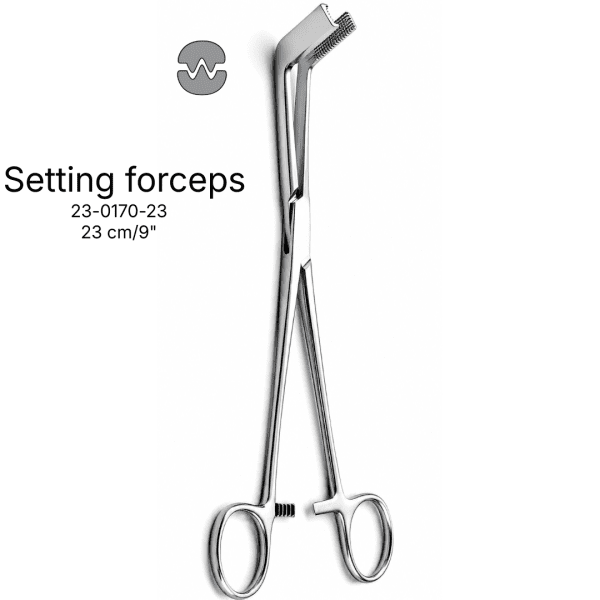 Setting forceps 23 cm/9"
